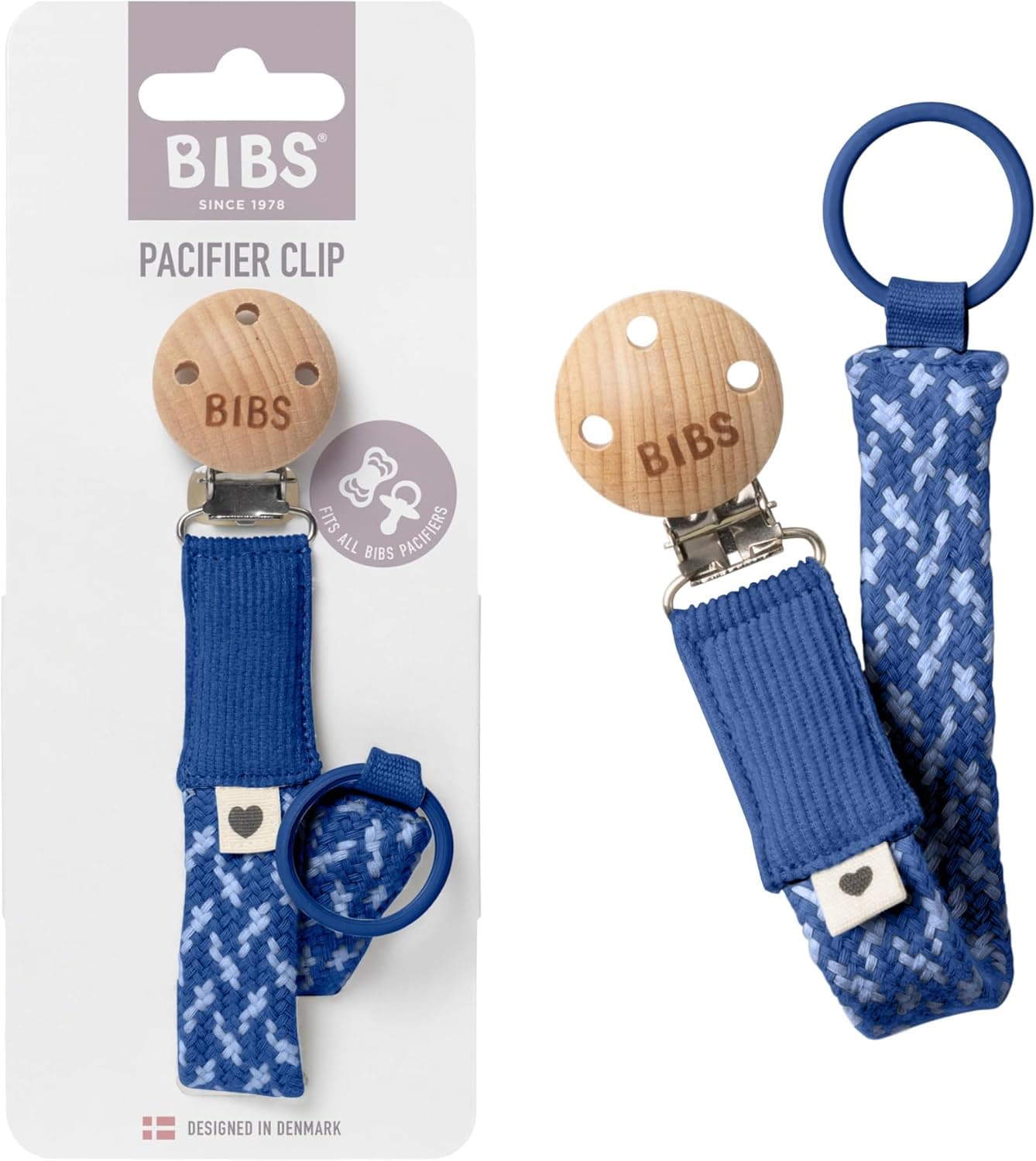 BIBS Paci Braid organic cotton dummy chain, One Size 👶