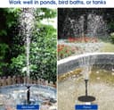 Thumbnail 5 de Biling Solar Pond Fountain 6W pump with 3000mAh battery ⛲