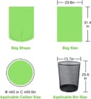 Thumbnail 3 de Biodegradable Bin Liners 50 Litre, 80 Pack 🗑️