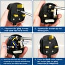 Thumbnail 2 de 2 Pack Black 13 amp UK 3‑pin plug 📦