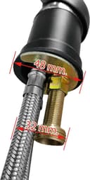 Thumbnail 2 de Black Mixer Tap with 80/31.4 in 2X Pipes 🚰