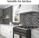 Thumbnail 2 de Black Tile Peel‑and‑Stick Backsplash 24 sheets 🏠