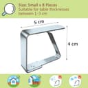 Thumbnail 1 de Blooven Tablecloth Clips 8 Pack Stainless Steel Table Holders 1–3 cm Thick 📎