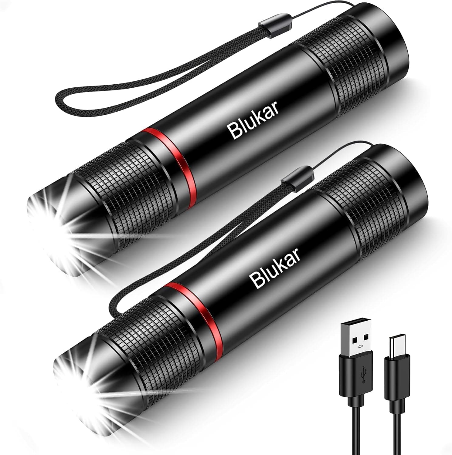 Blukar LED Torch Rechargeable 2000L flashlight 🔦