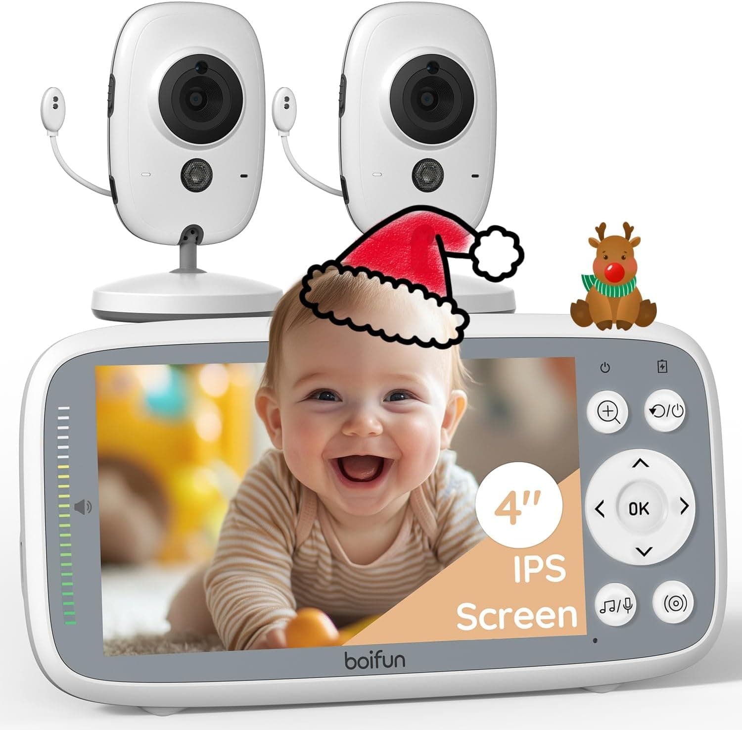 Boifun Video Baby Monitor 4-inch dual-camera 📷