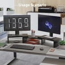 Thumbnail 6 de BONTEC Dual Wooden Monitor Stand adjustable angle 📺