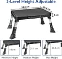 Thumbnail 2 de BONTEC 3-Level Folding Step Stool 150 kg 🪜
