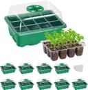 Thumbnail principal de Bonviee 10 Pack Seed Starter Trays 12-cell mini greenhouse 🌱