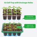 Thumbnail 4 de Bonviee 10 Pack Seed Starter Trays 12-cell mini greenhouse 🌱
