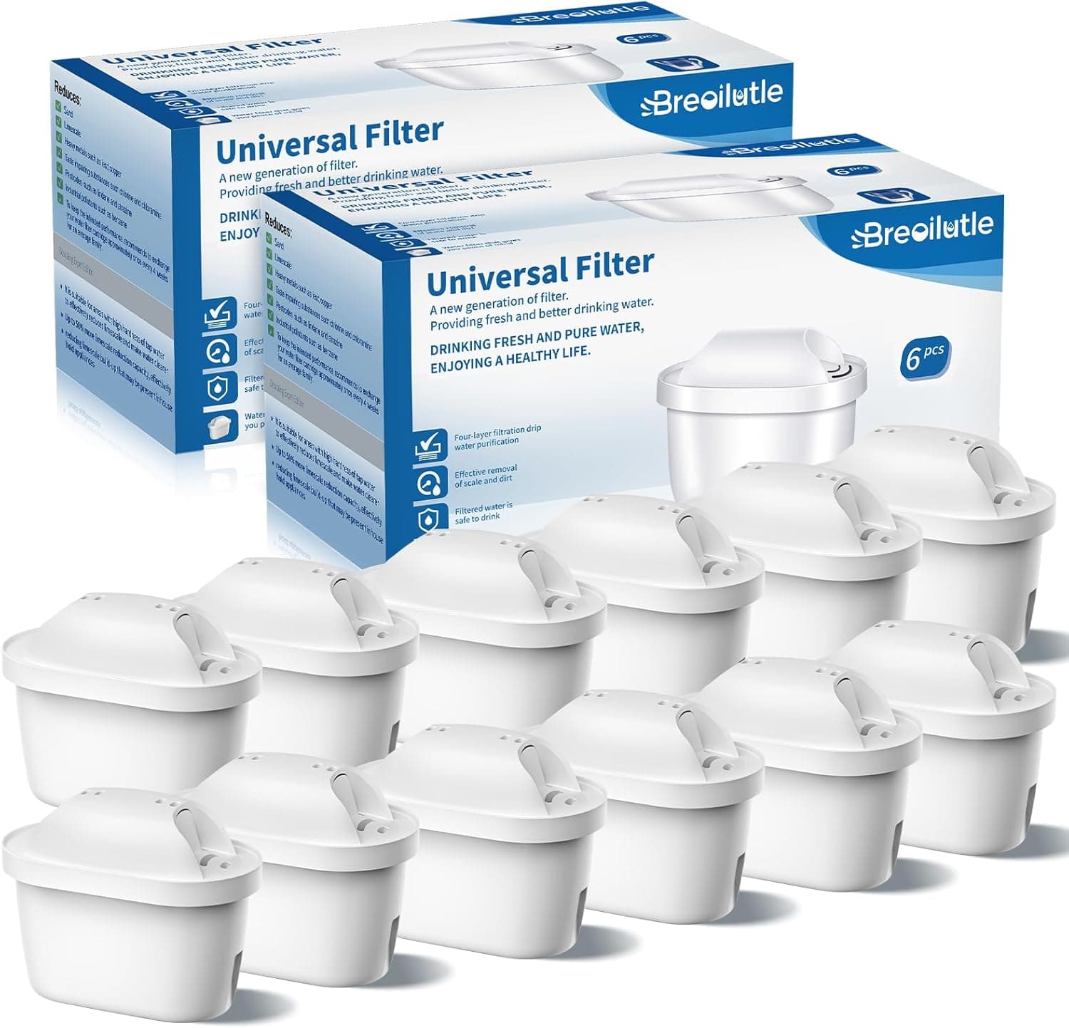 BREOILUTLE Water Filter Cartridges 12-pack 💧