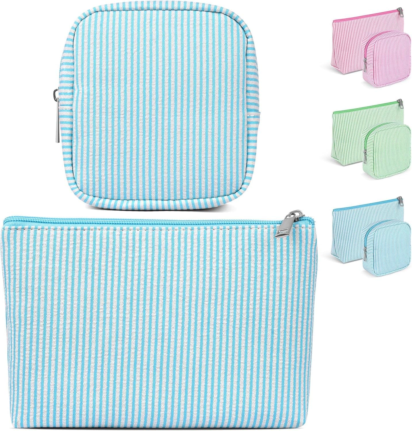 Breteil 2PCS Small Makeup Bag with Slip-in Pockets 🎒