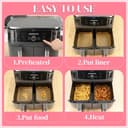 Thumbnail 6 de BYKITCHEN Air Fryer Liners 100pcs 📦