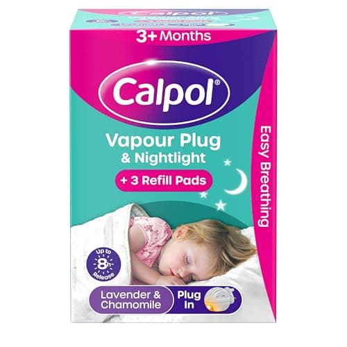 Calpol Vapour Plug with Lavender & Chamomile, 3-month nightlight 🌙
