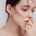 Thumbnail 4 de Cangall 925 Sterling Silver Triangle Hoop Earrings for Girls 💍