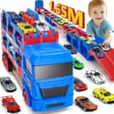Thumbnail principal de Carrier Truck Toys 65-inch Foldable Transporter with 10 Cars 🚚