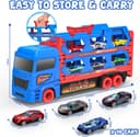 Thumbnail 5 de Carrier Truck Toys 65-inch Foldable Transporter with 10 Cars 🚚