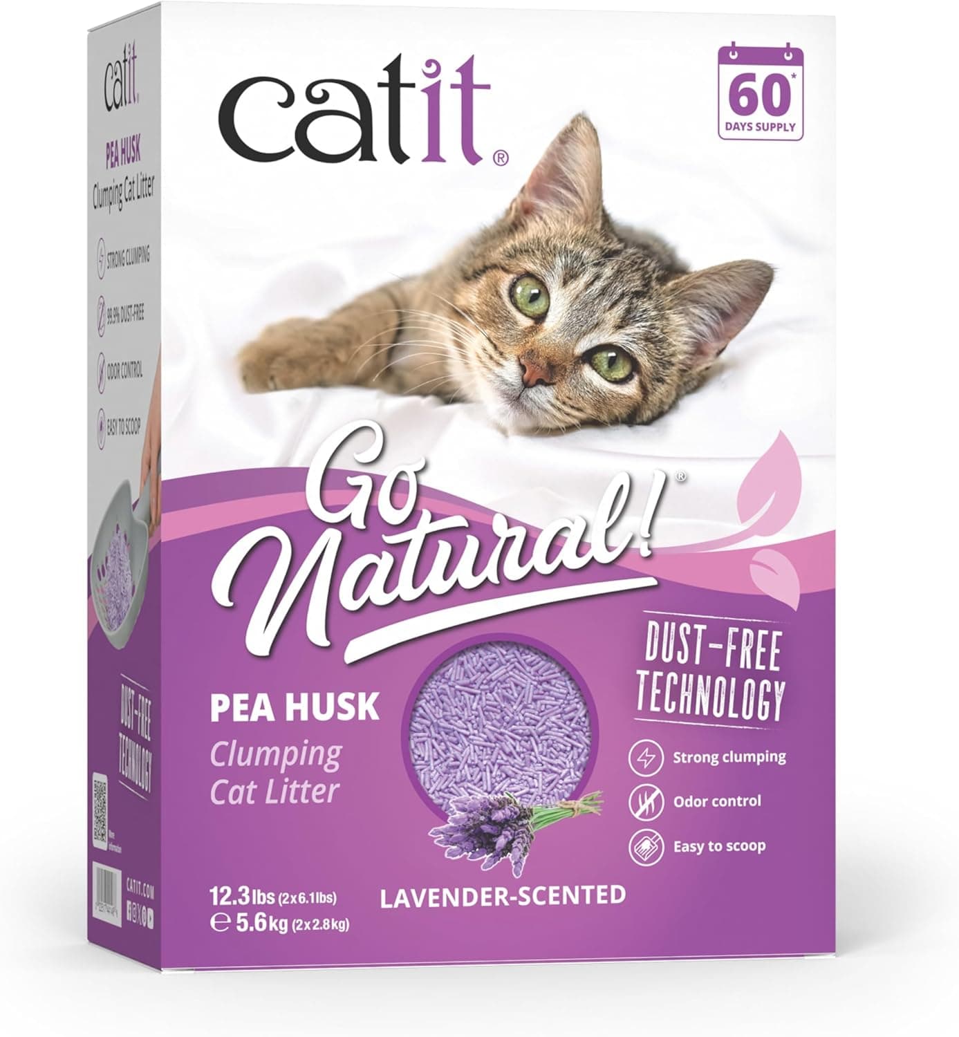 Catit Go Natural Lavender Scented Pea Husk 5.6kg 🐱
