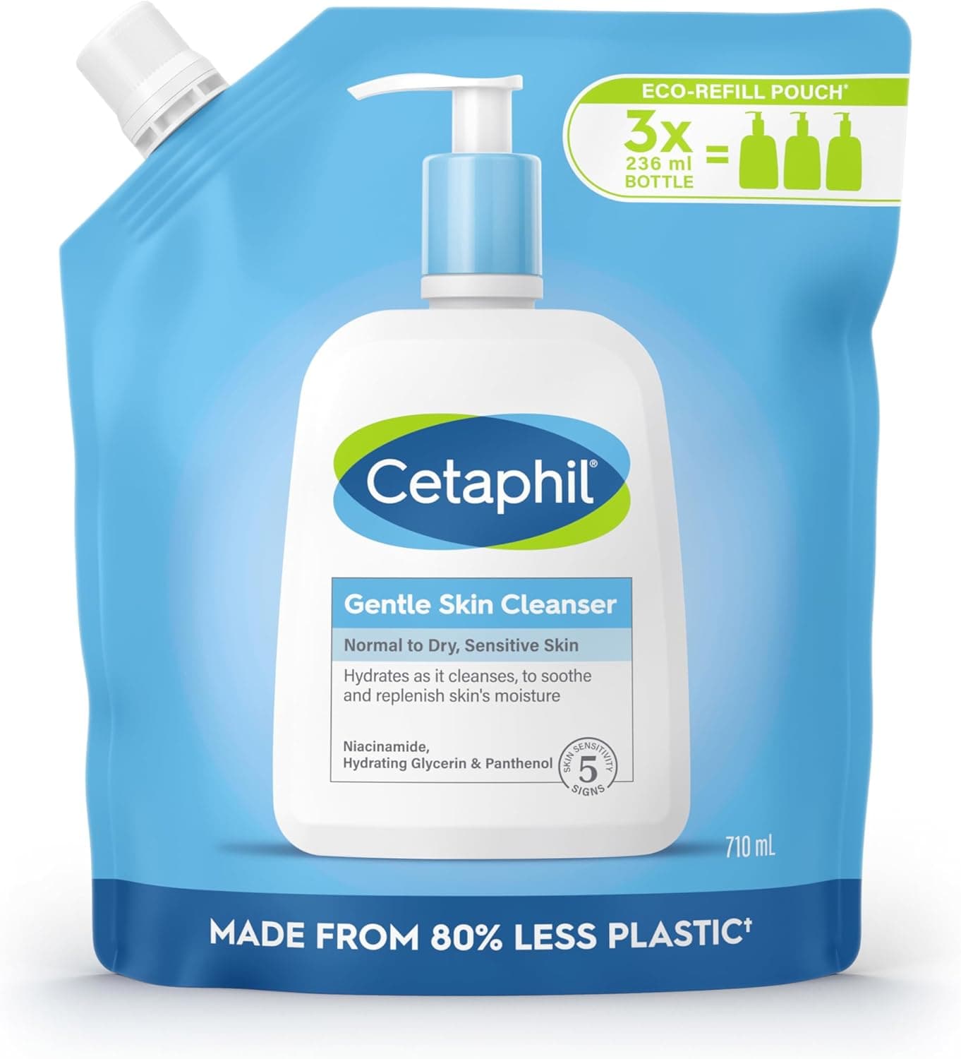 Cetaphil Gentle Skin Cleanser 710ml refill pouch 🧴