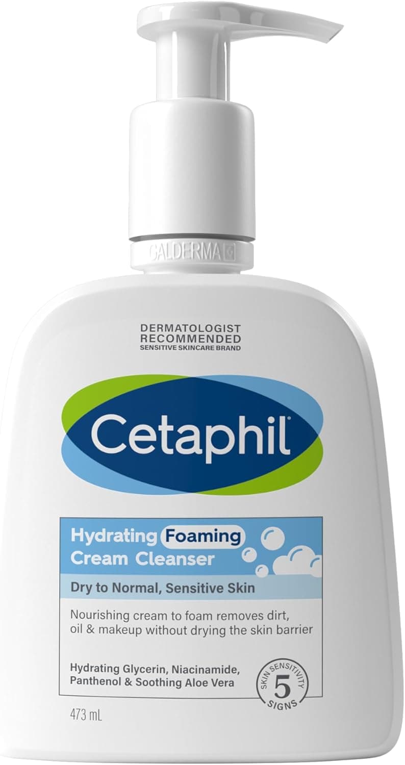 Cetaphil Hydrating Foaming Cream Cleanser 473ml 🧴