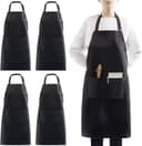 Thumbnail 3 de Chef Aprons 4 Pack Waterproof Apron with 2 Pockets 🧑🍳