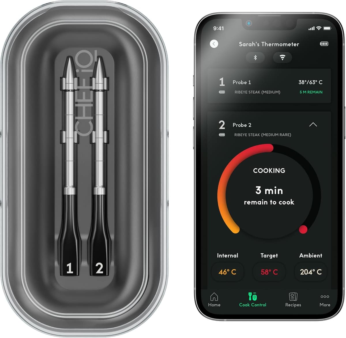 CHEF iQ Sense Smart Wireless Meat Thermometer with 2 Probes 🎯
