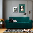 Thumbnail 1 de CHELZEN Velvet 3 Seater Sofa Cover, Blackish Green 🛋️