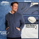 Thumbnail 6 de CityComfort Mens Hoodie fleece zip, M-3XL 👕