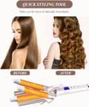Thumbnail 4 de CkeyiN 3-Barrel 22mm Hair Waver with LCD 🎀