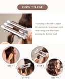 Thumbnail 6 de CkeyiN 3-Barrel 22mm Hair Waver with LCD 🎀