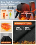 Thumbnail 4 de CL convallaria Men's Thermal Underwear Long Johns Winter Long Sleeve Top And Bottoms Set Mens Base Layers Thermals Inner Wear Ski Gear
CL convallaria Men's Thermal Underwear Long…