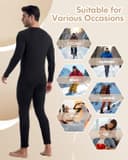 Thumbnail 5 de CL convallaria Men's Thermal Underwear Long Johns Winter Long Sleeve Top And Bottoms Set Mens Base Layers Thermals Inner Wear Ski Gear
CL convallaria Men's Thermal Underwear Long…