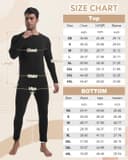 Thumbnail 6 de CL convallaria Men's Thermal Underwear Long Johns Winter Long Sleeve Top And Bottoms Set Mens Base Layers Thermals Inner Wear Ski Gear
CL convallaria Men's Thermal Underwear Long…