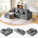 Thumbnail principal de CLIPOP Boneless Couch L Shaped Left‑Corner 3‑Seater Sofa set 🛋️