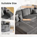 Thumbnail 6 de CLIPOP Boneless Couch L Shaped Left‑Corner 3‑Seater Sofa set 🛋️