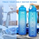 Thumbnail 3 de CodiCile 1L Water Bottle with Straw and Time Markings ⌚️