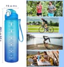 Thumbnail 6 de CodiCile 1L Water Bottle with Straw and Time Markings ⌚️