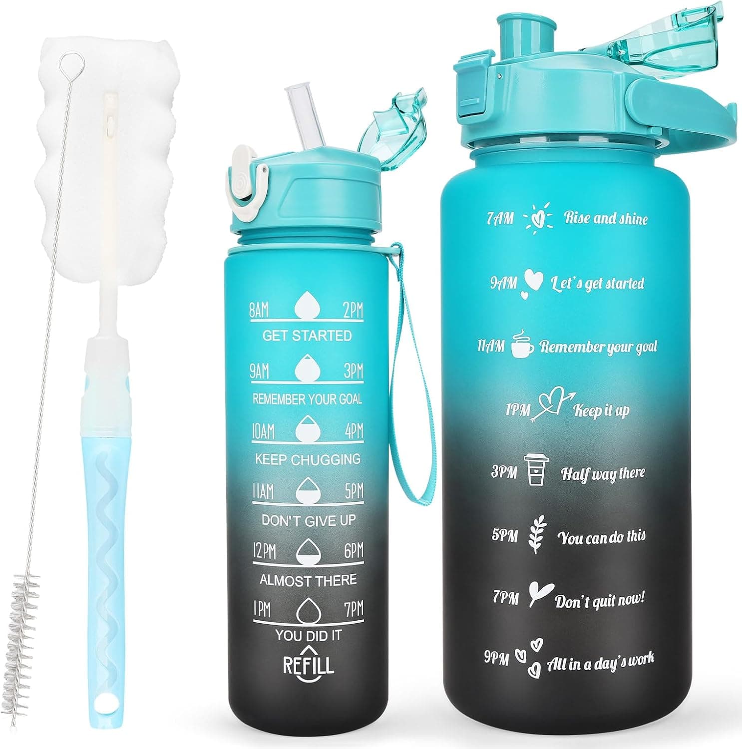 CodiCile 2 Pack Water Bottle Set 2L & 750ml 🚰