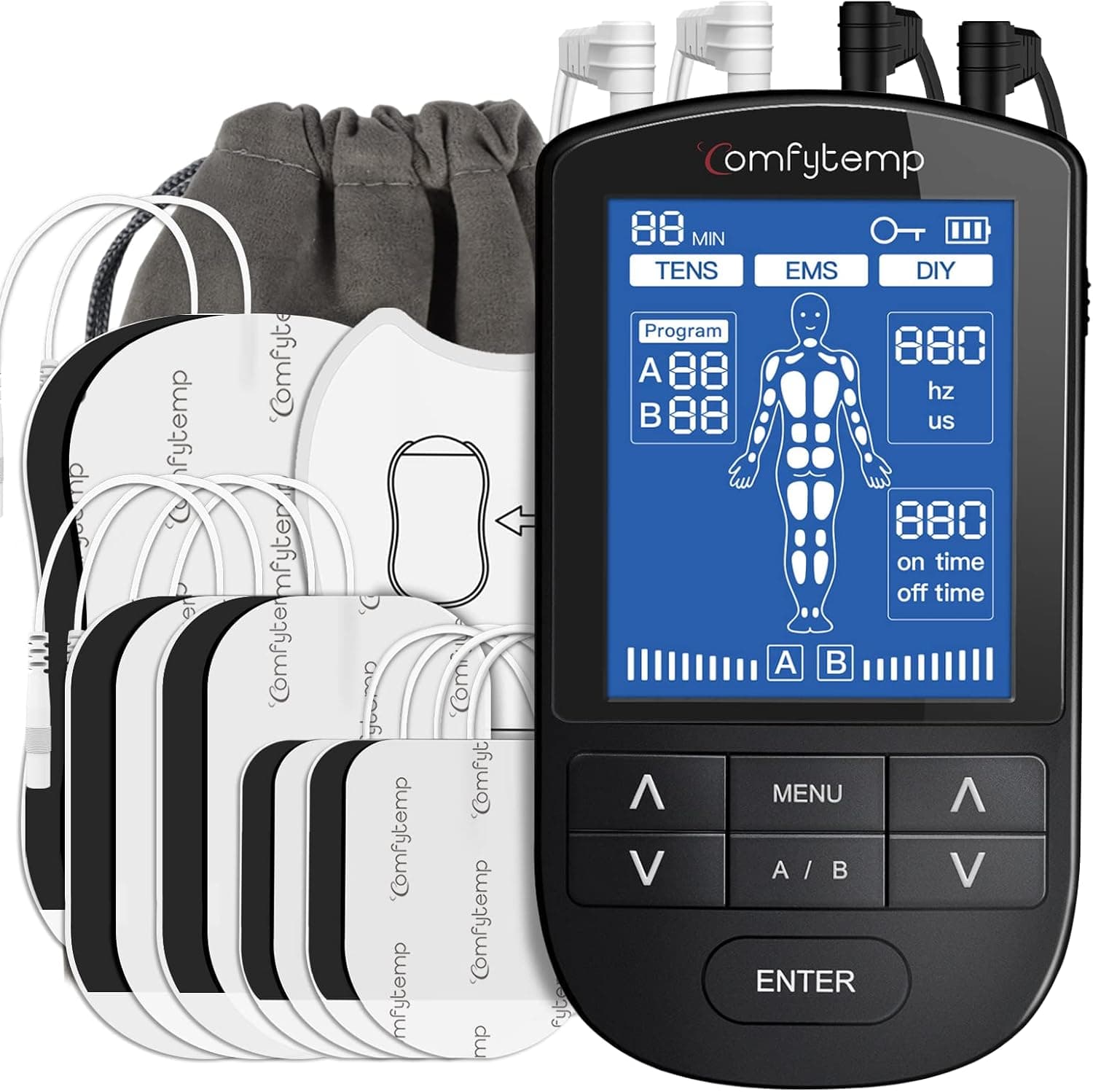 Comfytemp 4 Channel TENS Machine with 24 Modes 🔋