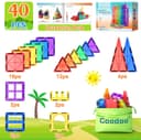 Thumbnail 5 de Coodoo Magnetic Tiles 40PCS magnetic blocks for toddlers 🧩