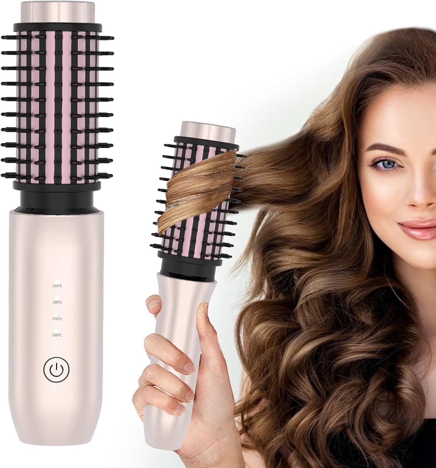 Cordless Curler Brush 4-heat for long hair 🎀