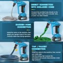 Thumbnail 6 de Cordless Pressure Washer 2 batteries — portable cleaner 🚿