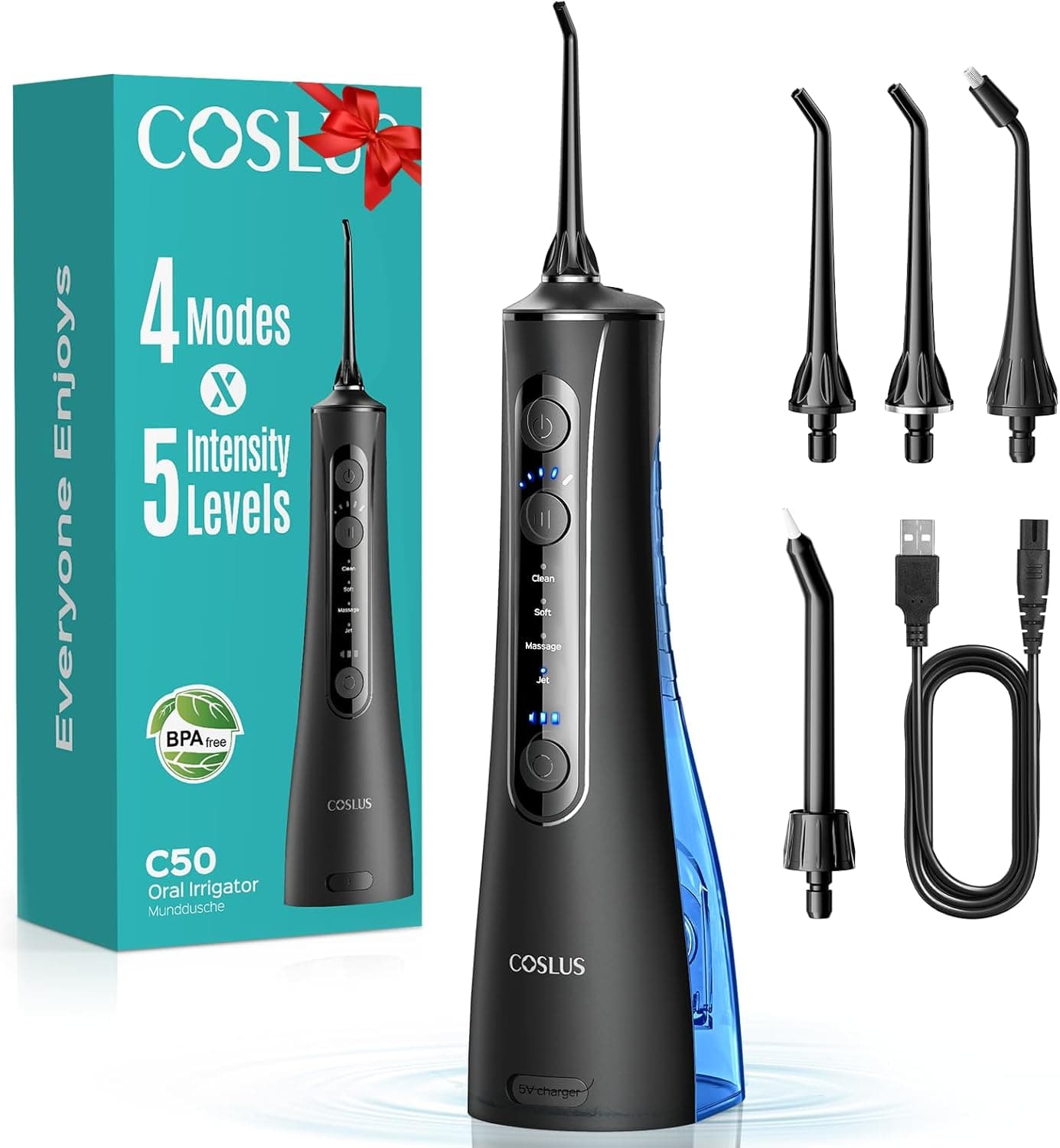 COSLUS Cordless Water Flosser 20 Levels 🚿