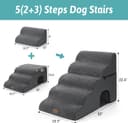 Thumbnail 1 de COZY KISS Dog Stairs 19.7x33x22.4in, 5-tier steps 🐶