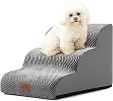 COZY KISS 3‑step dog stairs for small dogs 🐶