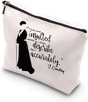Thumbnail principal de V. Crawley Quote Zipper Pouch for Cosmetics 👜