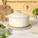 Thumbnail 2 de Cream White 26cm 4.75L Dutch Oven for Braising 🍲