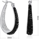 Thumbnail 1 de Crystal Hoop Earrings for Women Rhodium Plated ⭕️