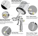 Thumbnail 3 de D1 LVLP Air Spray Gun Kit 600ml, 1.3mm nozzle 🎨