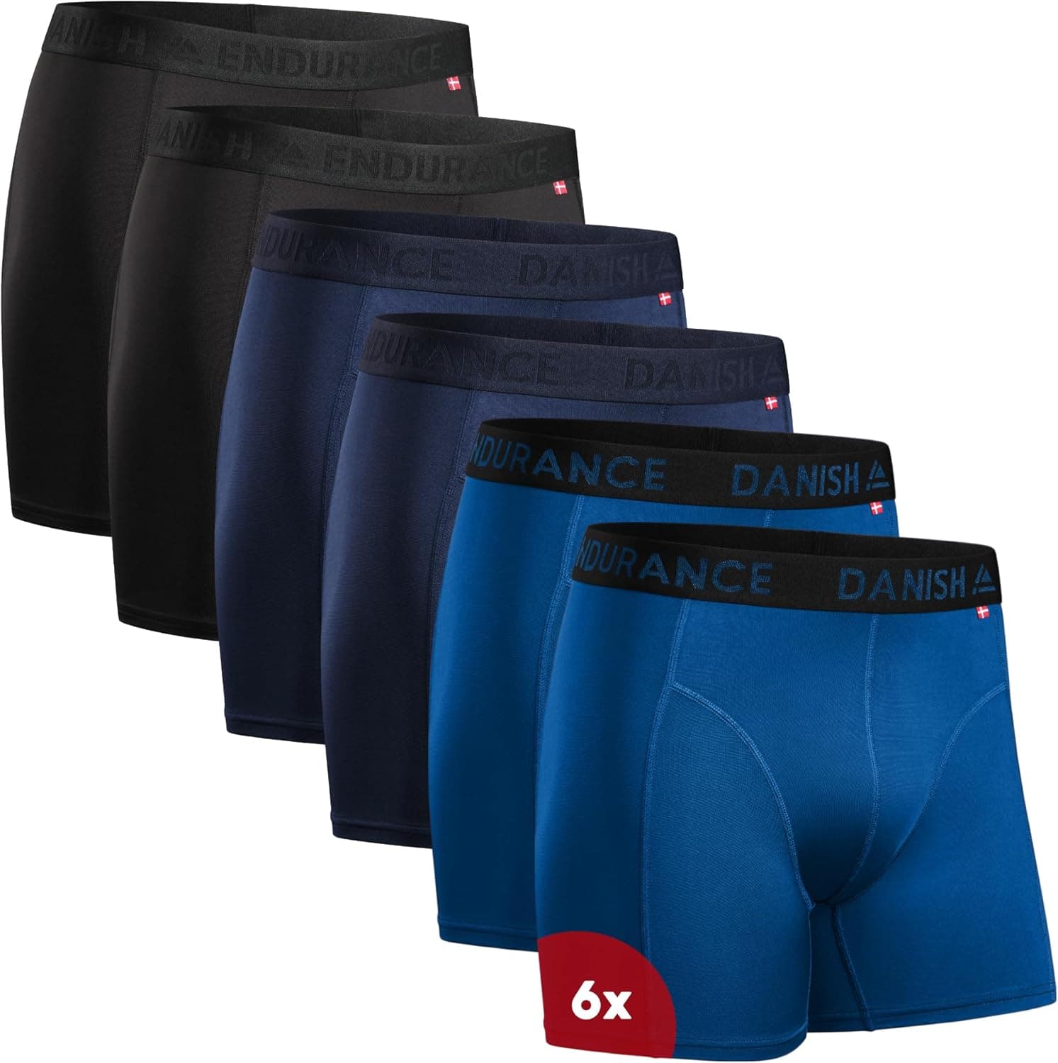 DANISH ENDURANCE Mens Boxers 6-pack sports underwear 🩲