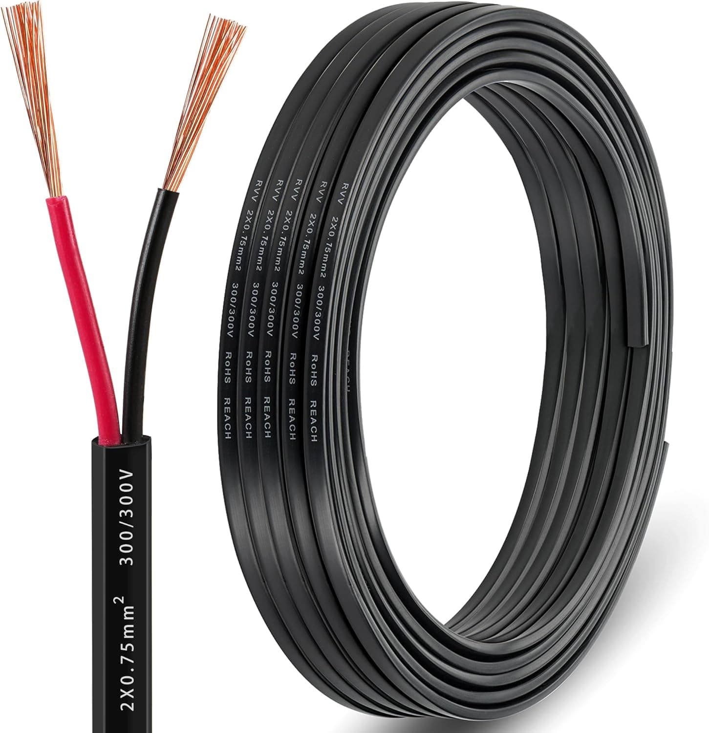 DARKGUARD 10M 2‑core 0.75mm² automotive cable 🚗